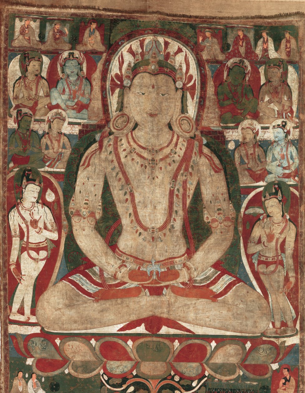 Buddha Amitayus Deltaget af Bodhisattvaer, 11. eller tidligt 12. århundrede. af Unbekannt