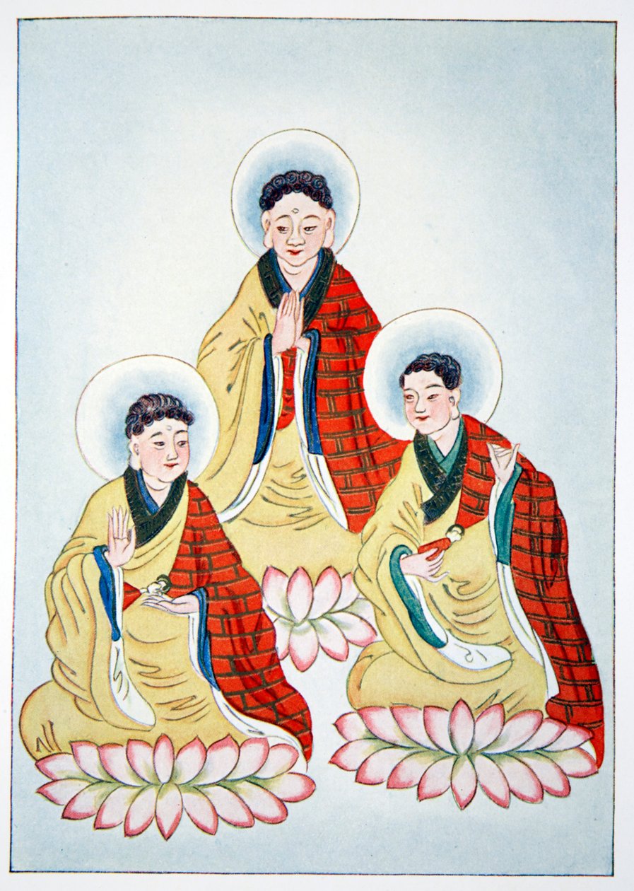 Den buddhistiske triade, 1922 af Unbekannt