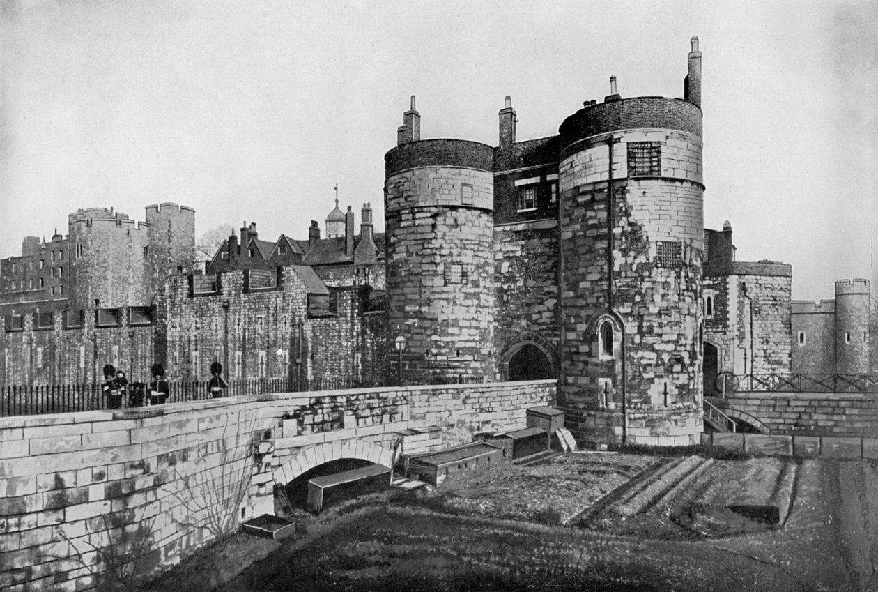 Byward Tower og den ydre afdeling, Tower of London, 20. århundrede af Unbekannt