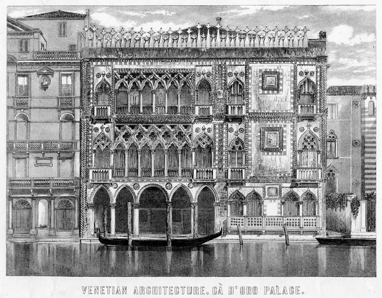 Ca dOro, Venedig, Italien, c1800-tallet af Unbekannt