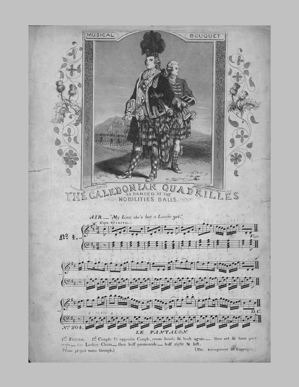 De kaledonske kvadriller, noder, c1870. af Unbekannt