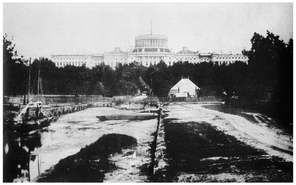 Capitol uden sin kuppel, Washington DC, USA, c1858 1955 af Unbekannt