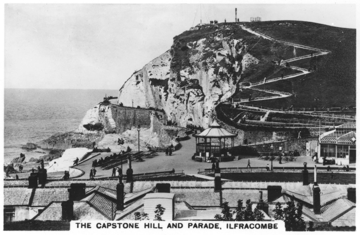 Capstone Hill og parade, Ilfracombe, 1936 af Unbekannt