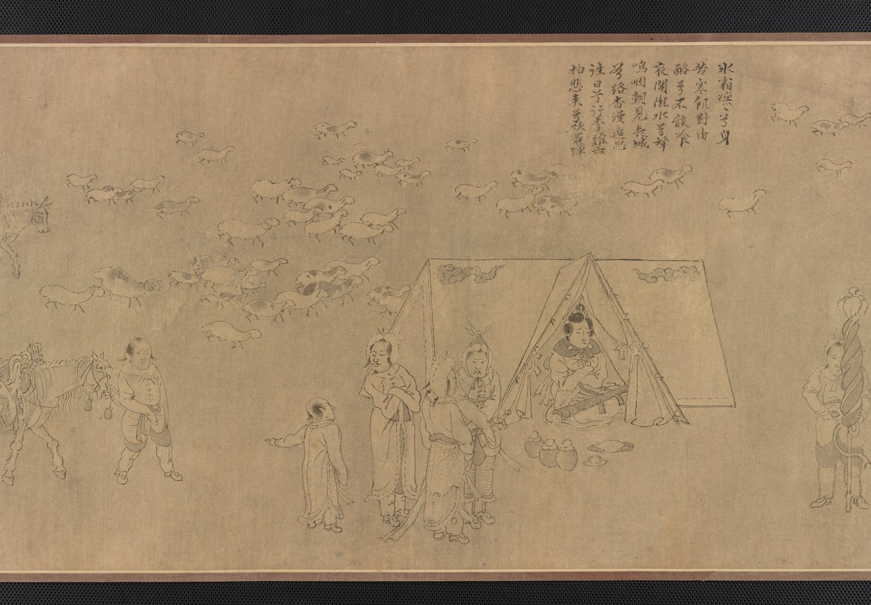 Cai Wenjis fangenskab, Ming-dynastiet, 14.-15. århundrede. af Unbekannt