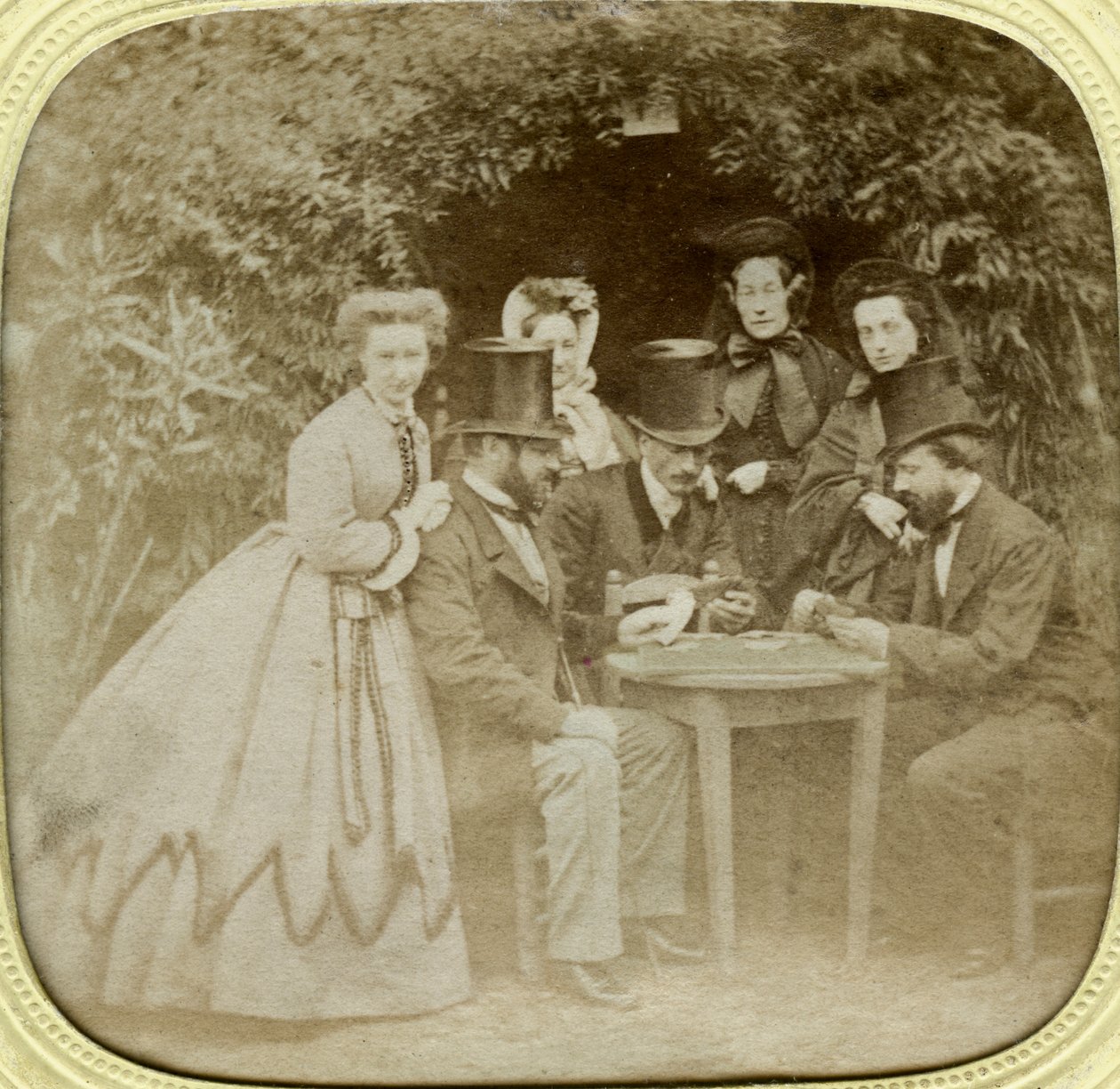 Kortspillet, c1850 af Unbekannt