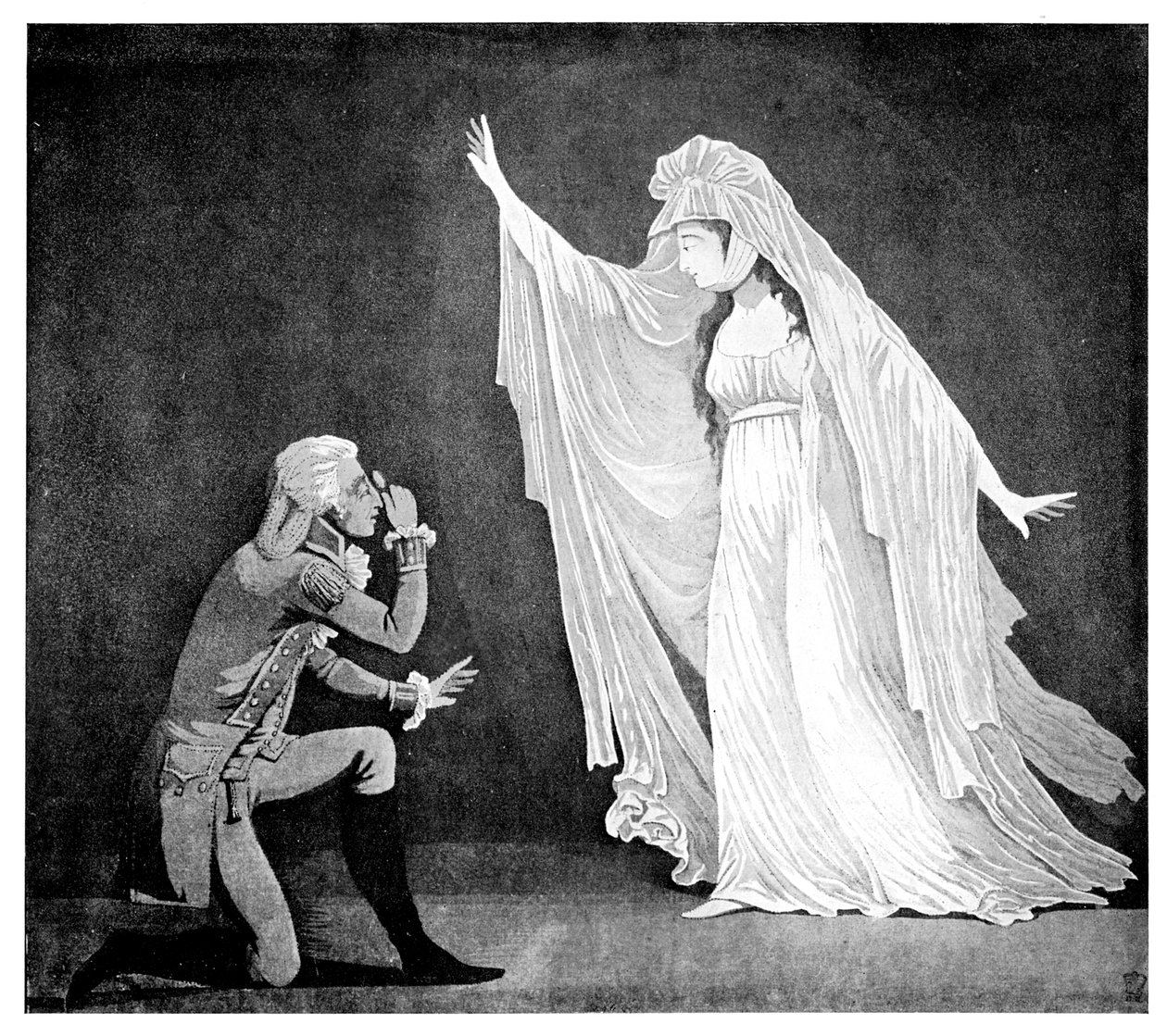 The Castle Spectre og hendes ernest beundrer, 1793 af Unbekannt