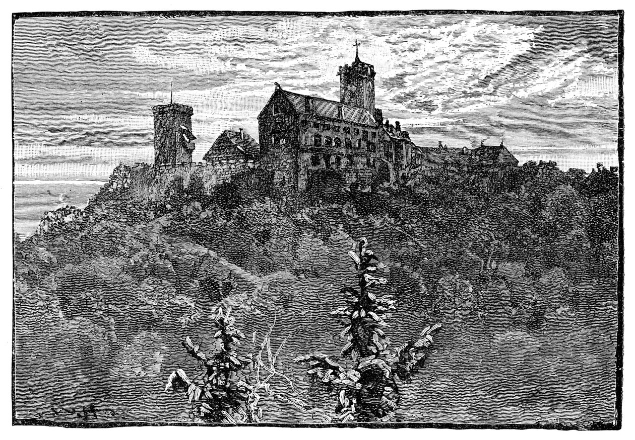 Slottet i Wartburg, 1900 af Unbekannt