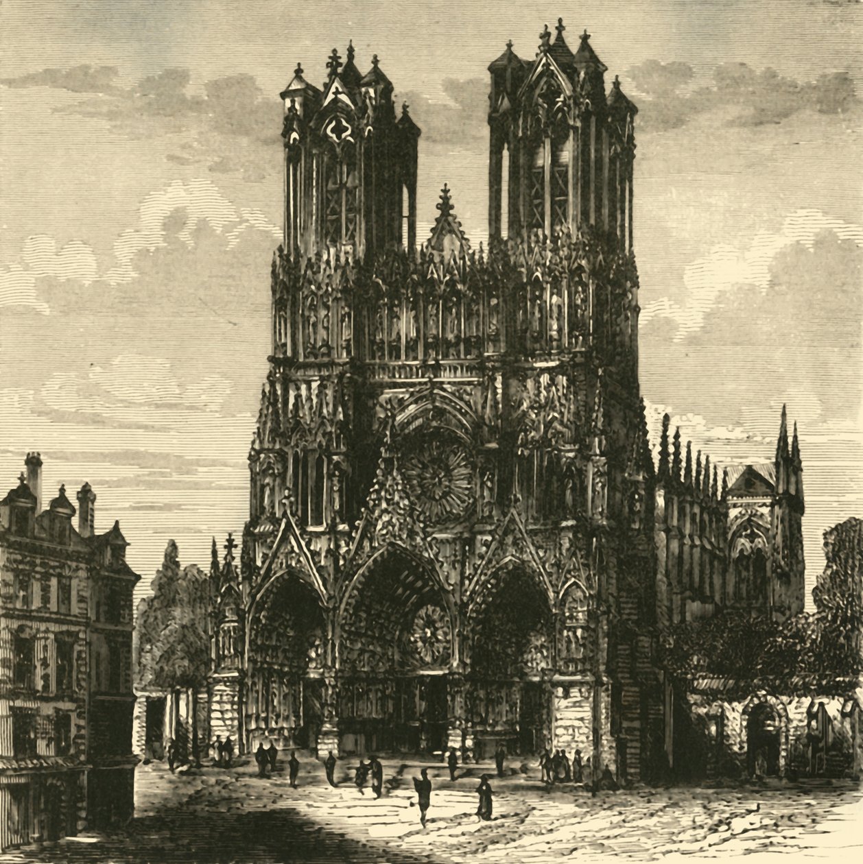 Katedralen, Reims, 1890. af Unbekannt
