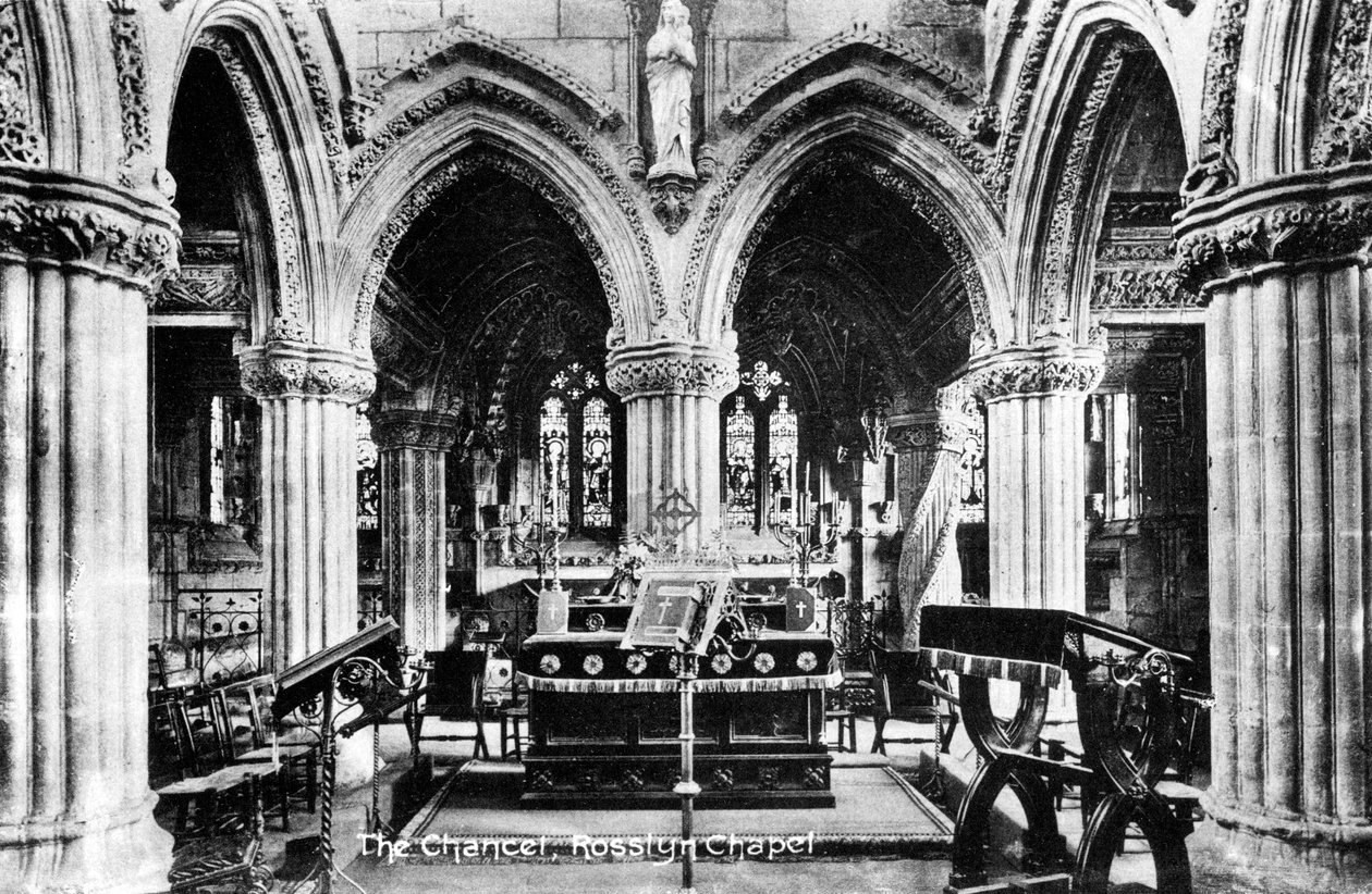 The Chancel, Rosslyn Chapel, Midlothian, Skotland, 20. århundrede af Unbekannt