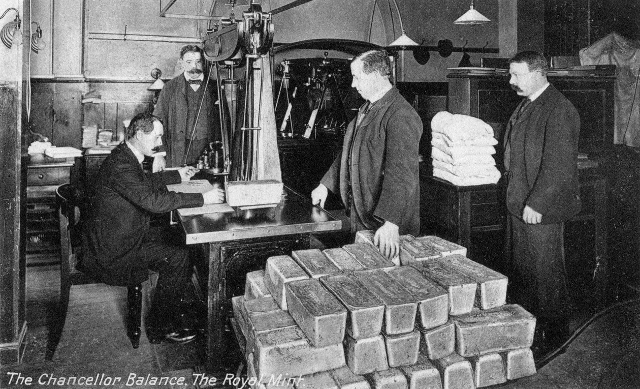 The Chancellor Balance, Royal Mint, Tower Hill, London, begyndelsen af det 20. århundrede af Unbekannt