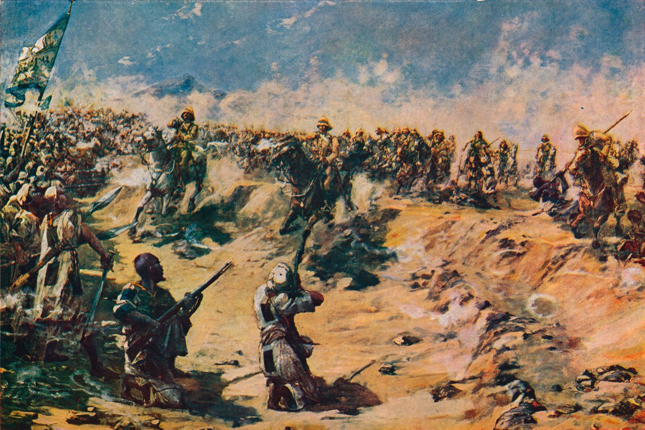 Anklagen for den 21. Lancer ved Omdurman, 1898 1906 af Unbekannt