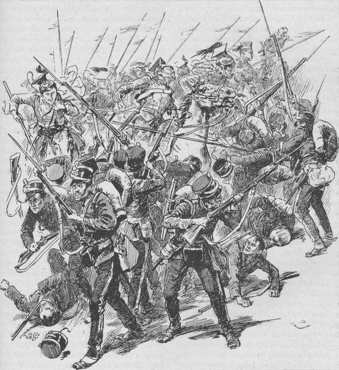 Anklagen for de østrigske Lancers, 1902 af Unbekannt
