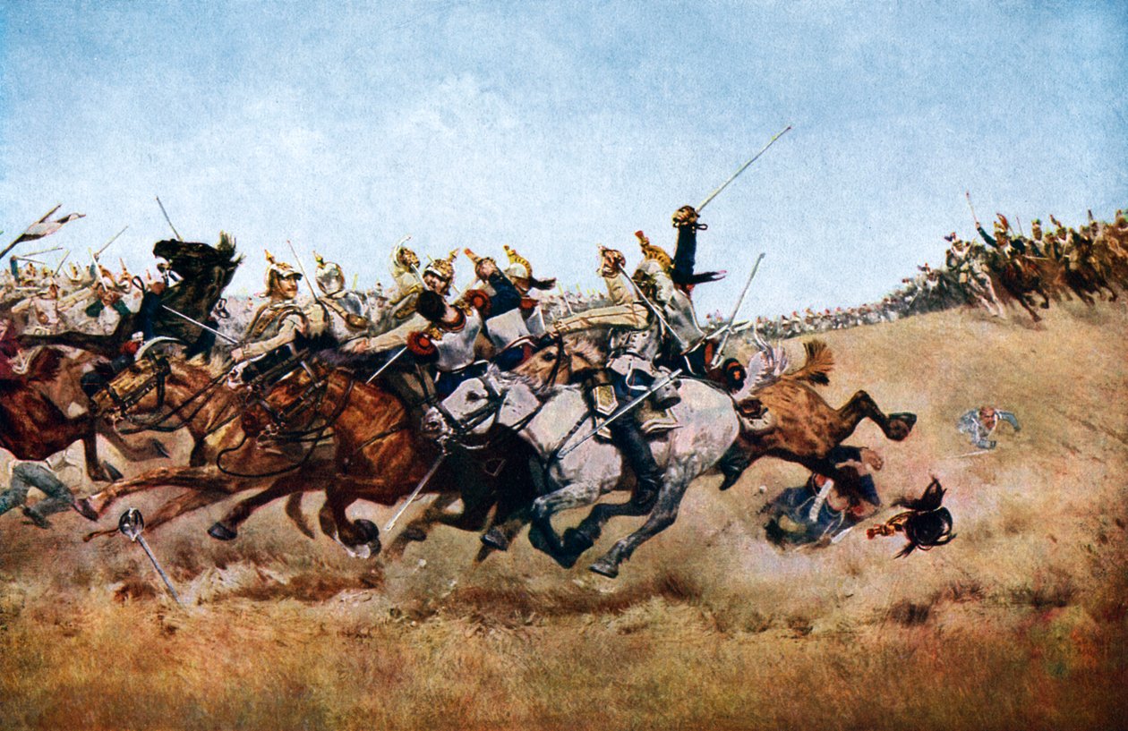 The Charge of the Cuirassiers at Rezonville, 1870, c1920 af Unbekannt