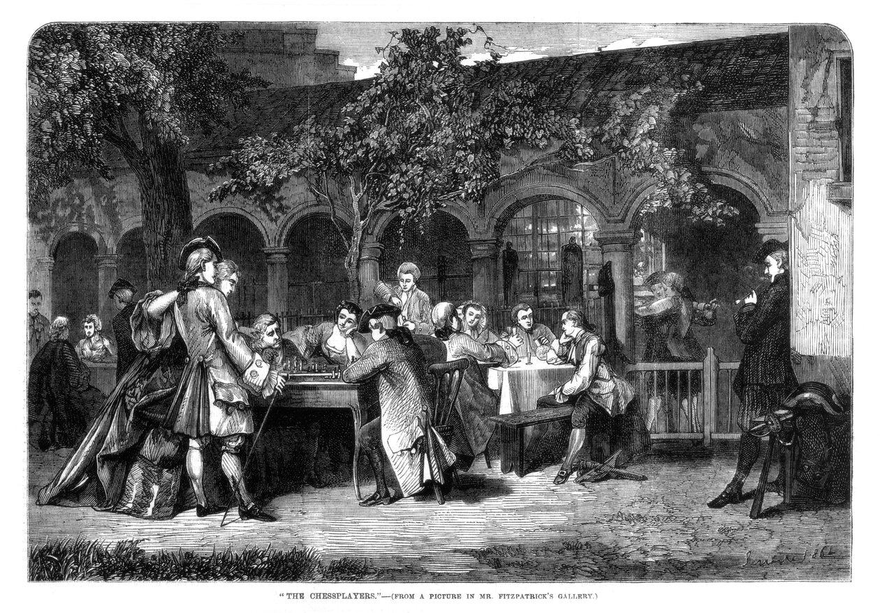 Skakspillerne, 1864 af Unbekannt