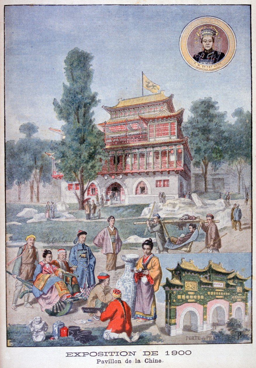 Den kinesiske pavillon på verdensudstillingen i 1900, Paris, 1900 af Unbekannt