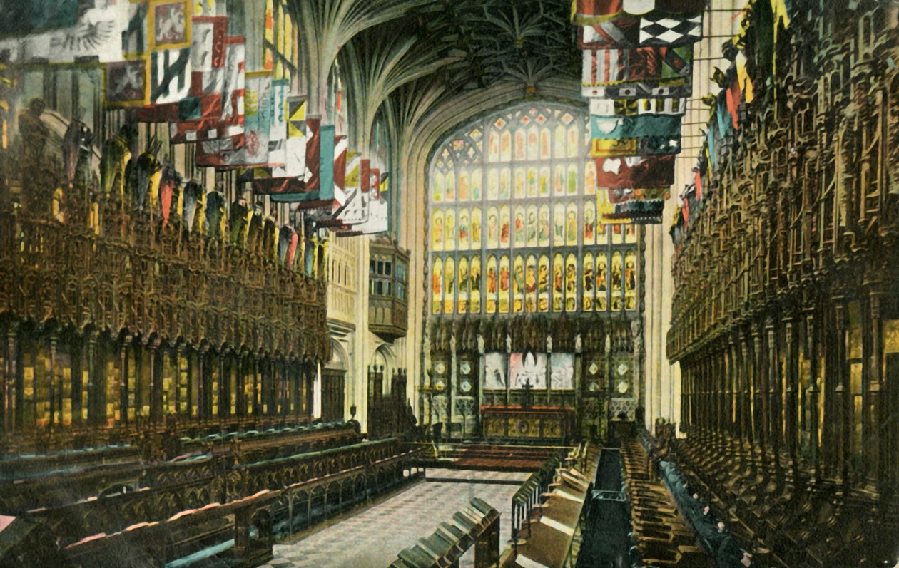 Koret i St Georges Chapel, Windsor Castle, 1904. af Unbekannt