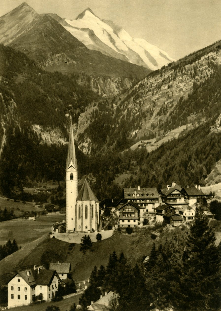 St Vincent-kirken, Heiligenblut am Grossglockner, Østrig, c1935. af Unbekannt