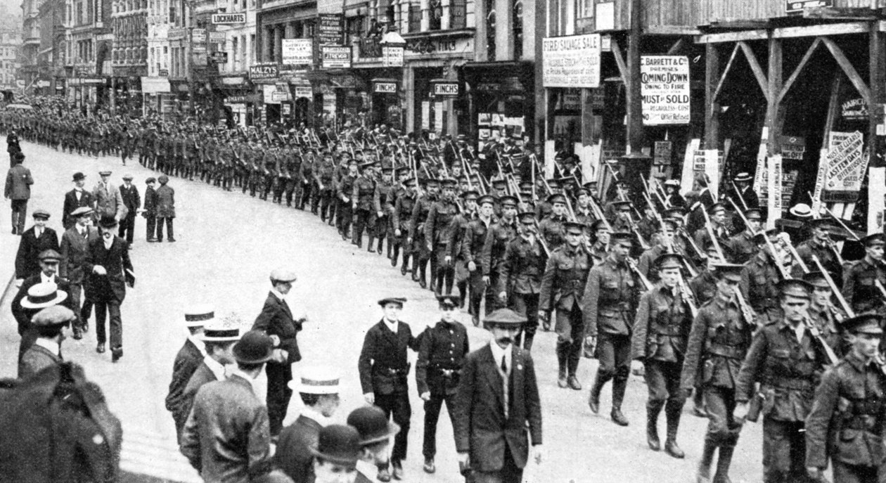 The Citizen Army of Territorials, Strand, London, Første Verdenskrig, 1914 af Unbekannt