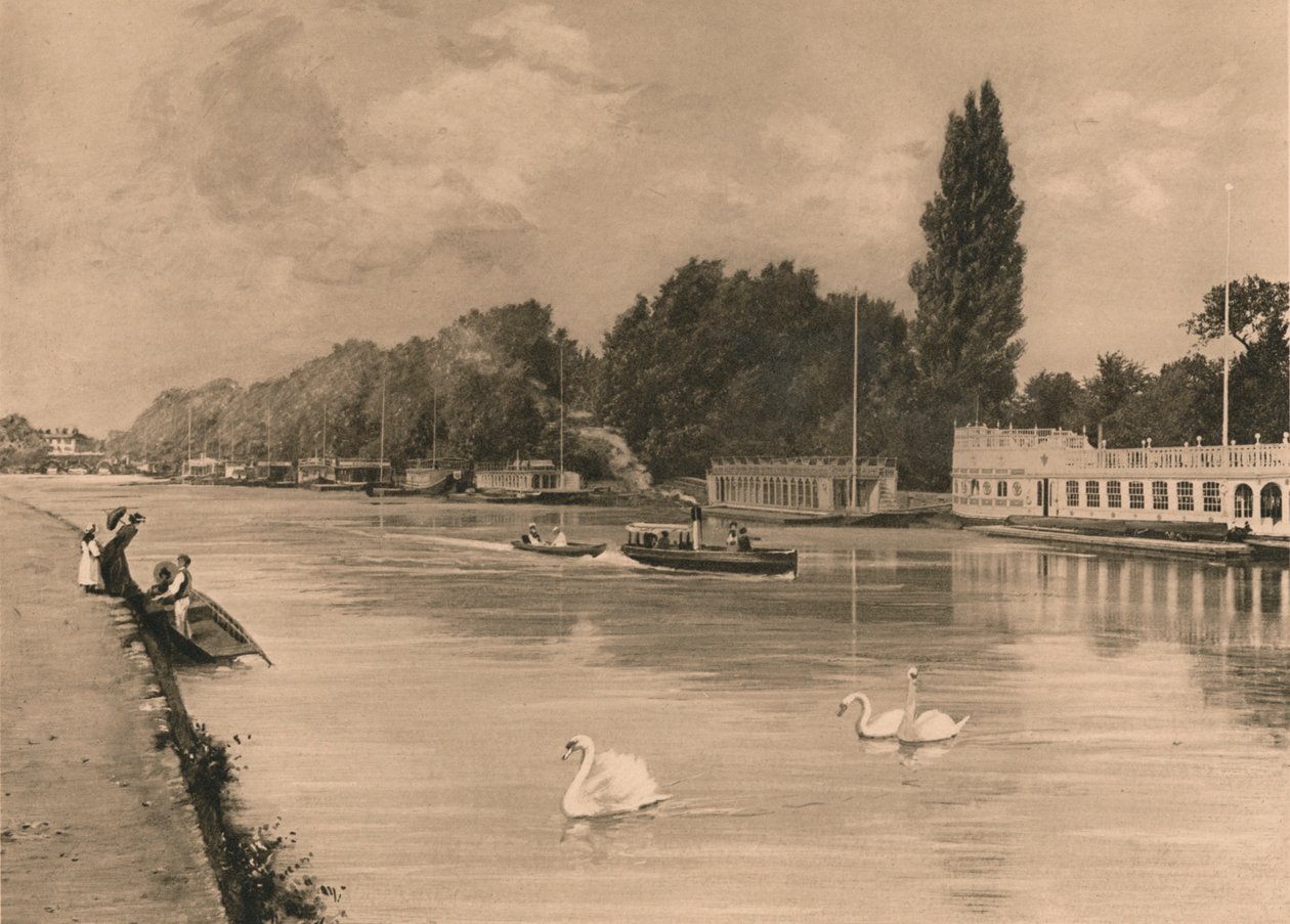 College Barges i Oxford, 1902 af Unbekannt