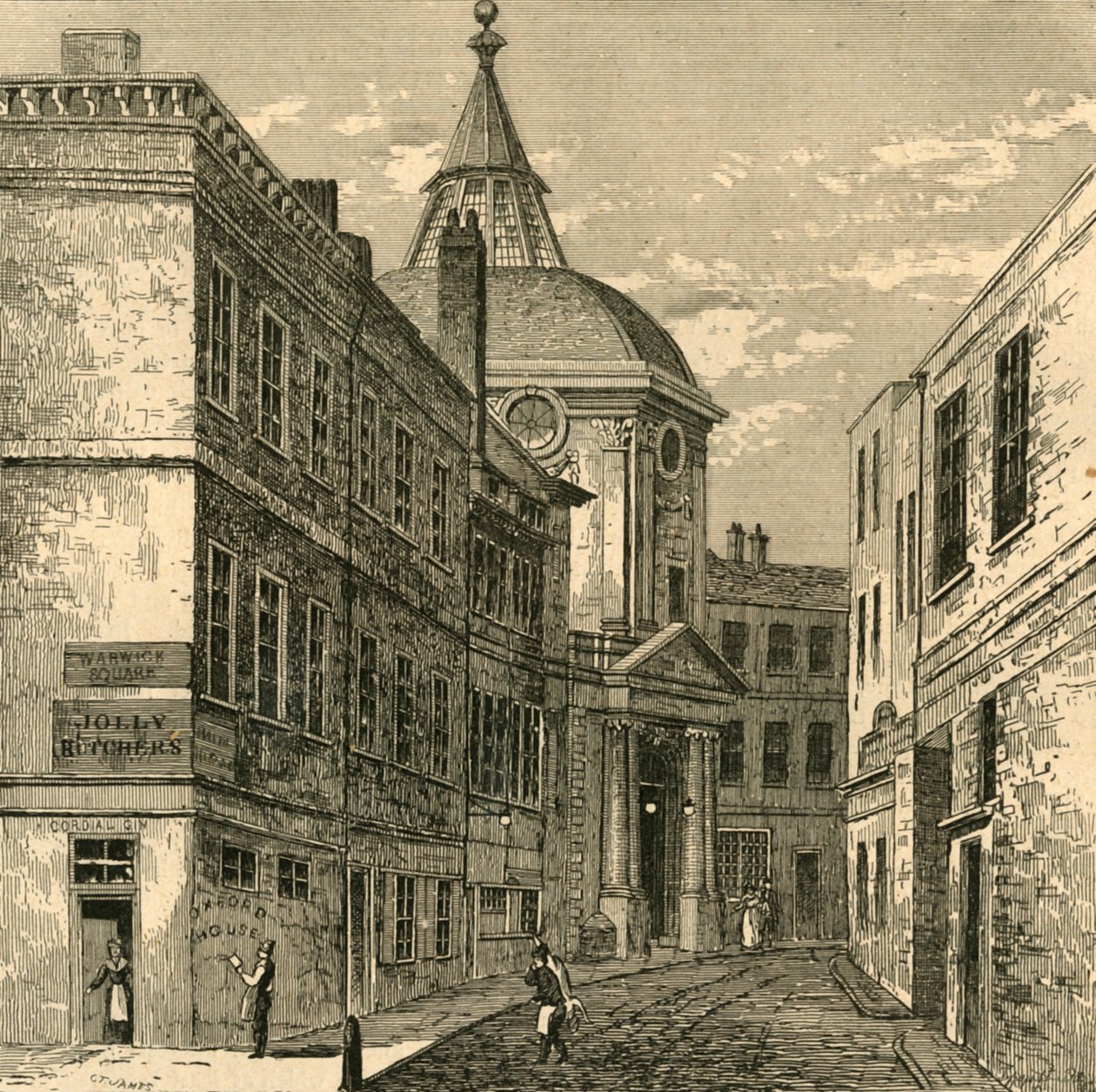 The College of Physicians, Warwick Lane, 1868, 1897. af Unbekannt