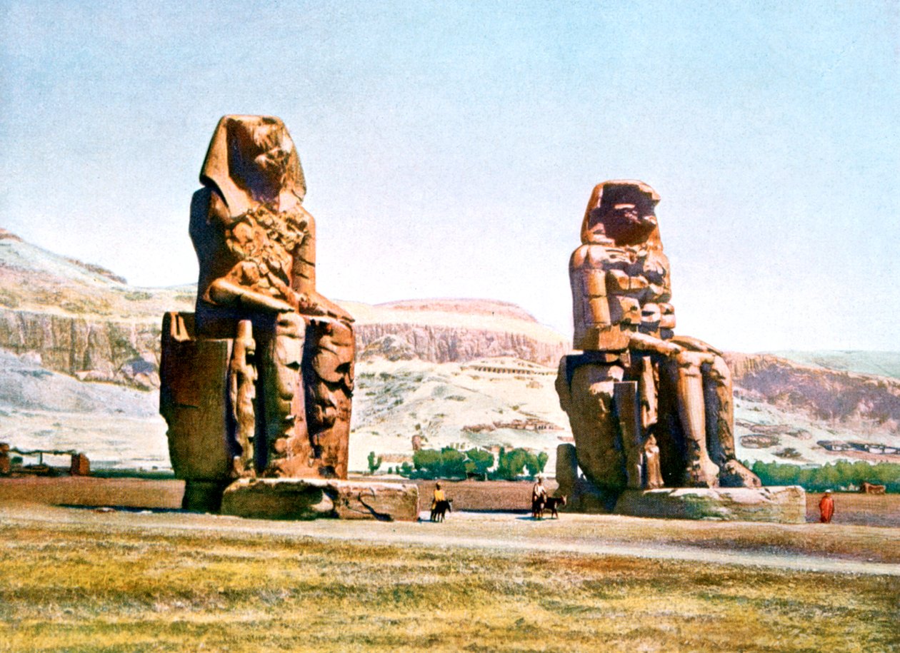 Memnon-kolosserne, Egypten, 20. århundrede af Unbekannt