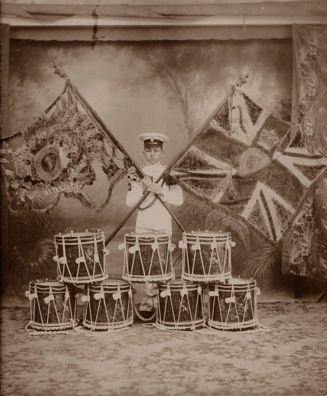 Farverne på de 1. Royal Munster Fusiliers, Rangoon, Burma, 1913 af Unbekannt
