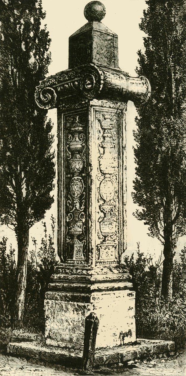 Franskmændenes søjle, Ravenna, rejst til minde om Gaston De Foix, 1890. af Unbekannt
