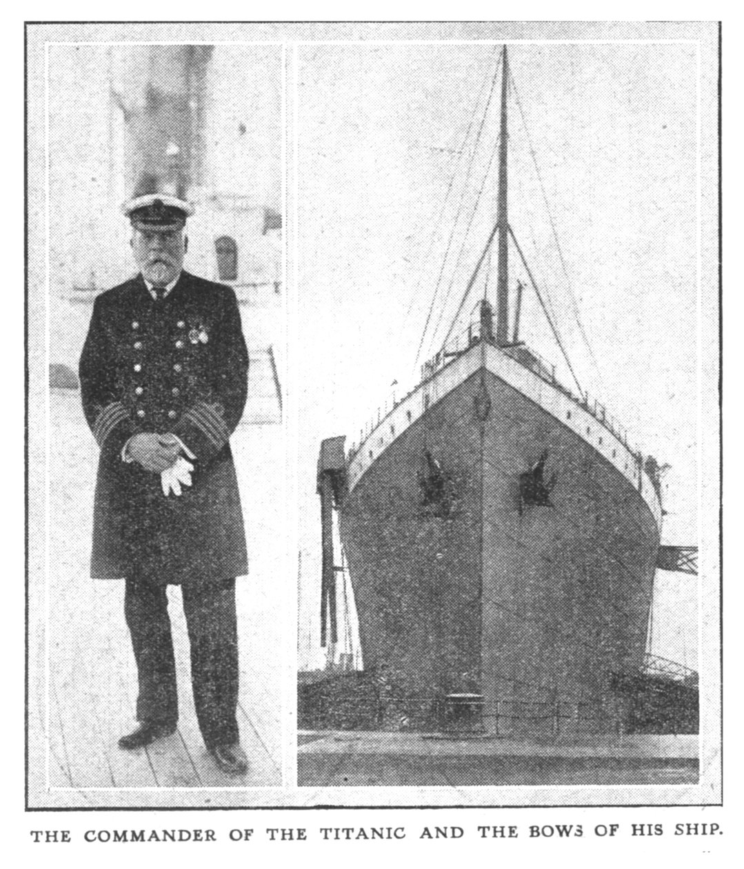 Kommandøren for Titanic og stævnerne på hans skib, 20. april 1912. af Unbekannt