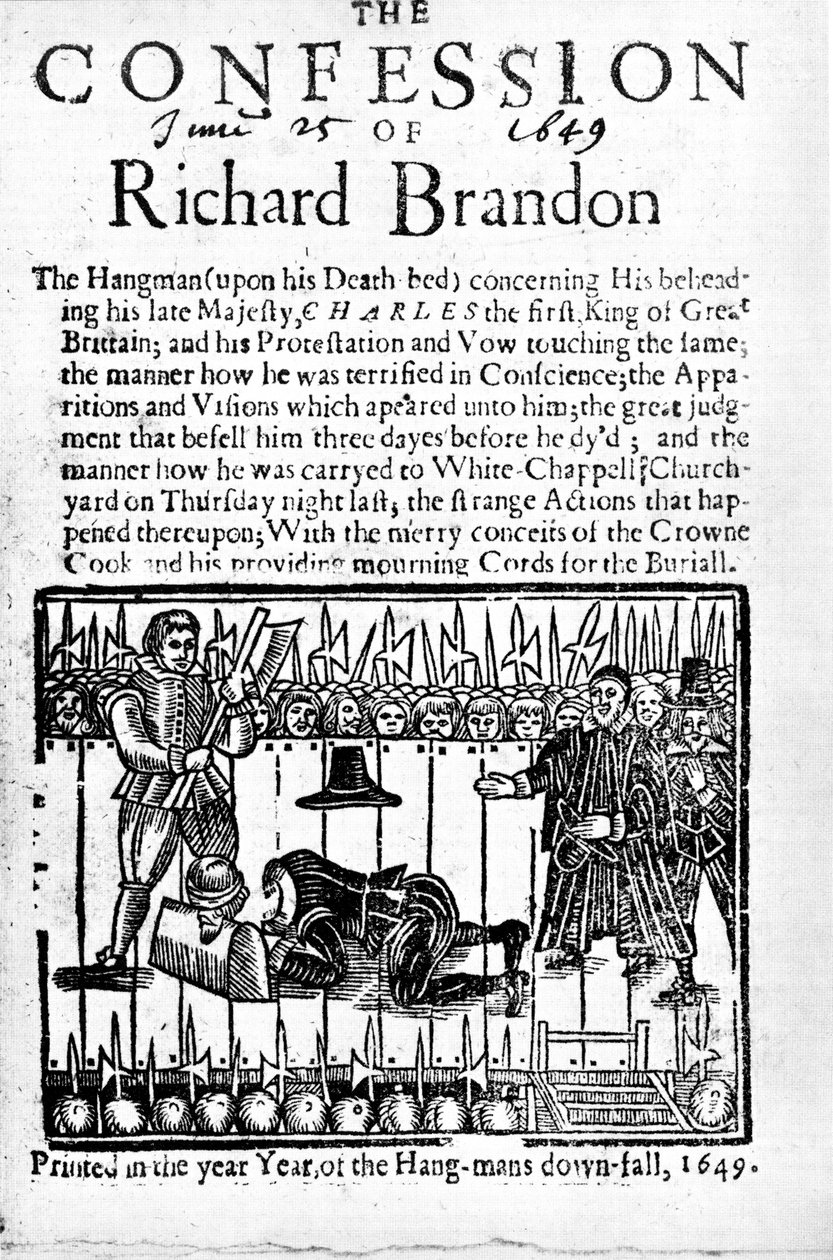 Richard Brandons bekendelse, 1649 af Unbekannt