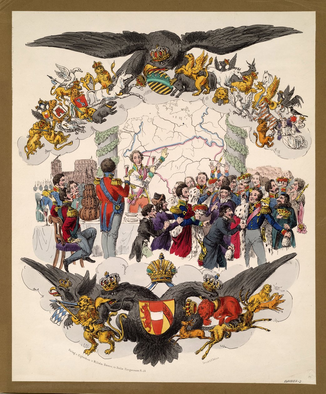 Wienerkarikaturkongressen, 1815 af Unbekannt
