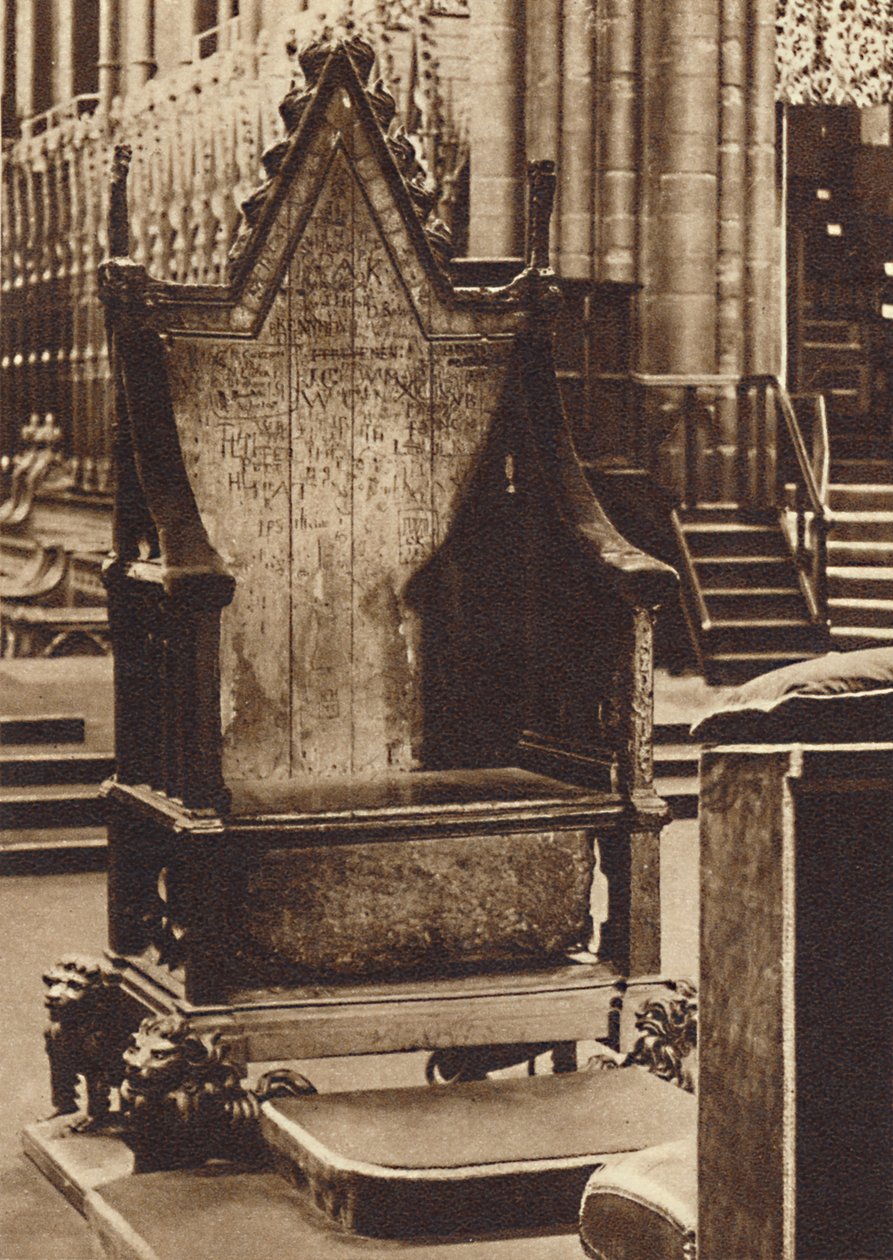The Coronation Chair and the Stone of Scone, 1937 af Unbekannt