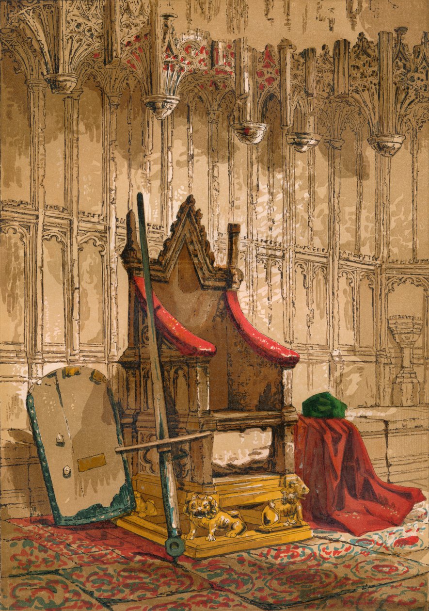 Kroningsstolen, c1845, 1864 af Unbekannt