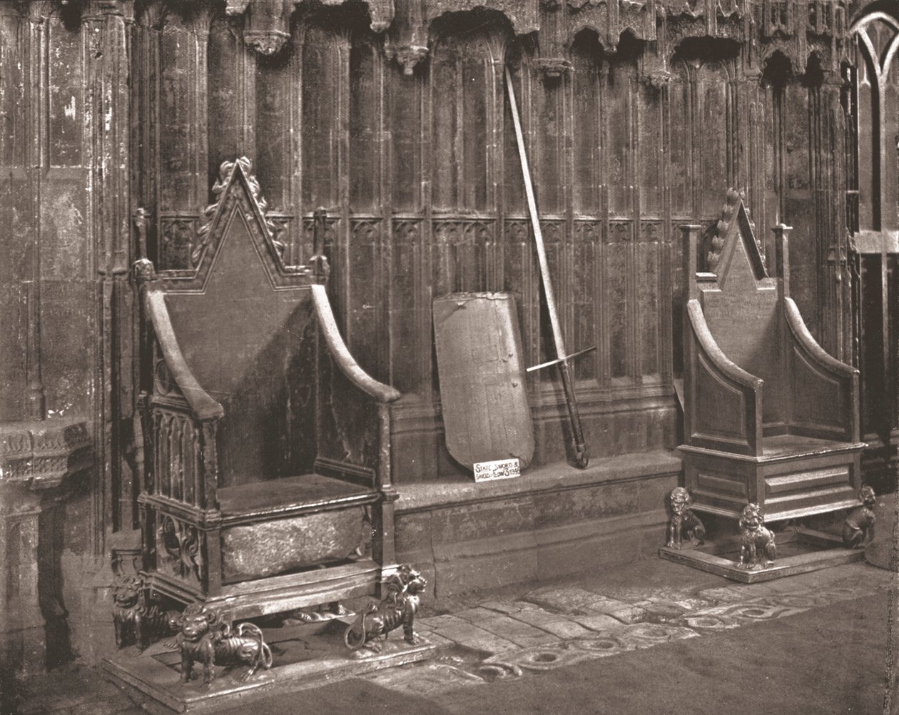 Kroningsstolen i Westminster Abbey, London, 1894. af Unbekannt