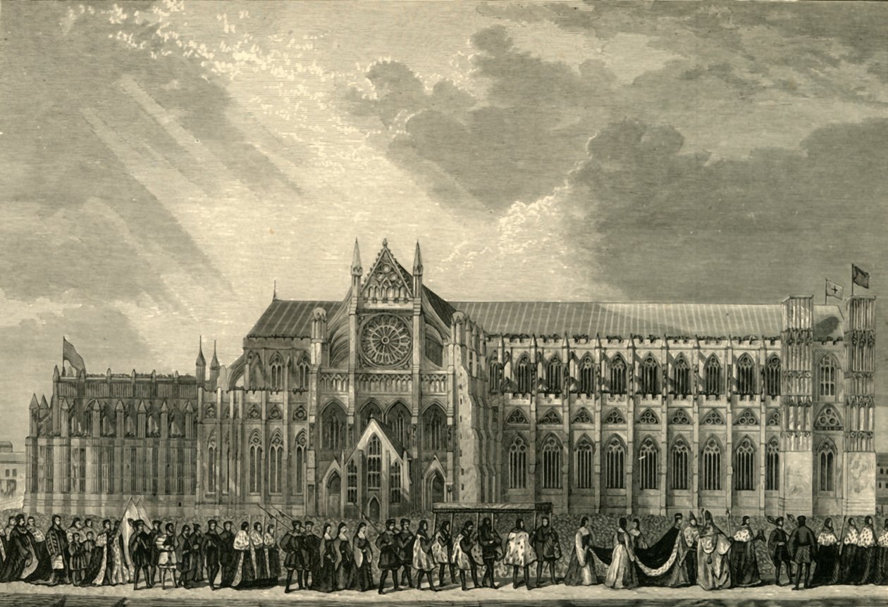 Anne Boleyns kroningsprocession til Westminster Abbey, 1533, 1881. af Unbekannt