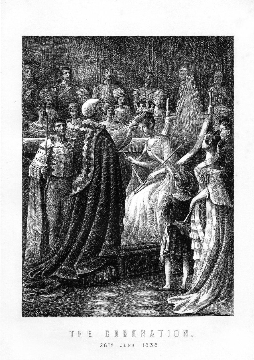 Kroningen af dronning Victoria, Westminster Abbey, London, 28. juni 1838, 1899 af Unbekannt