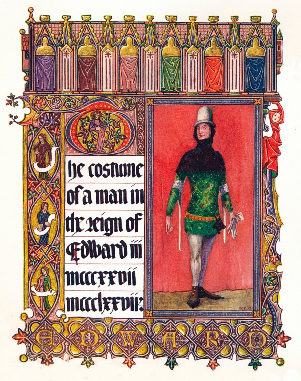Kostumet af en mand under Edward III