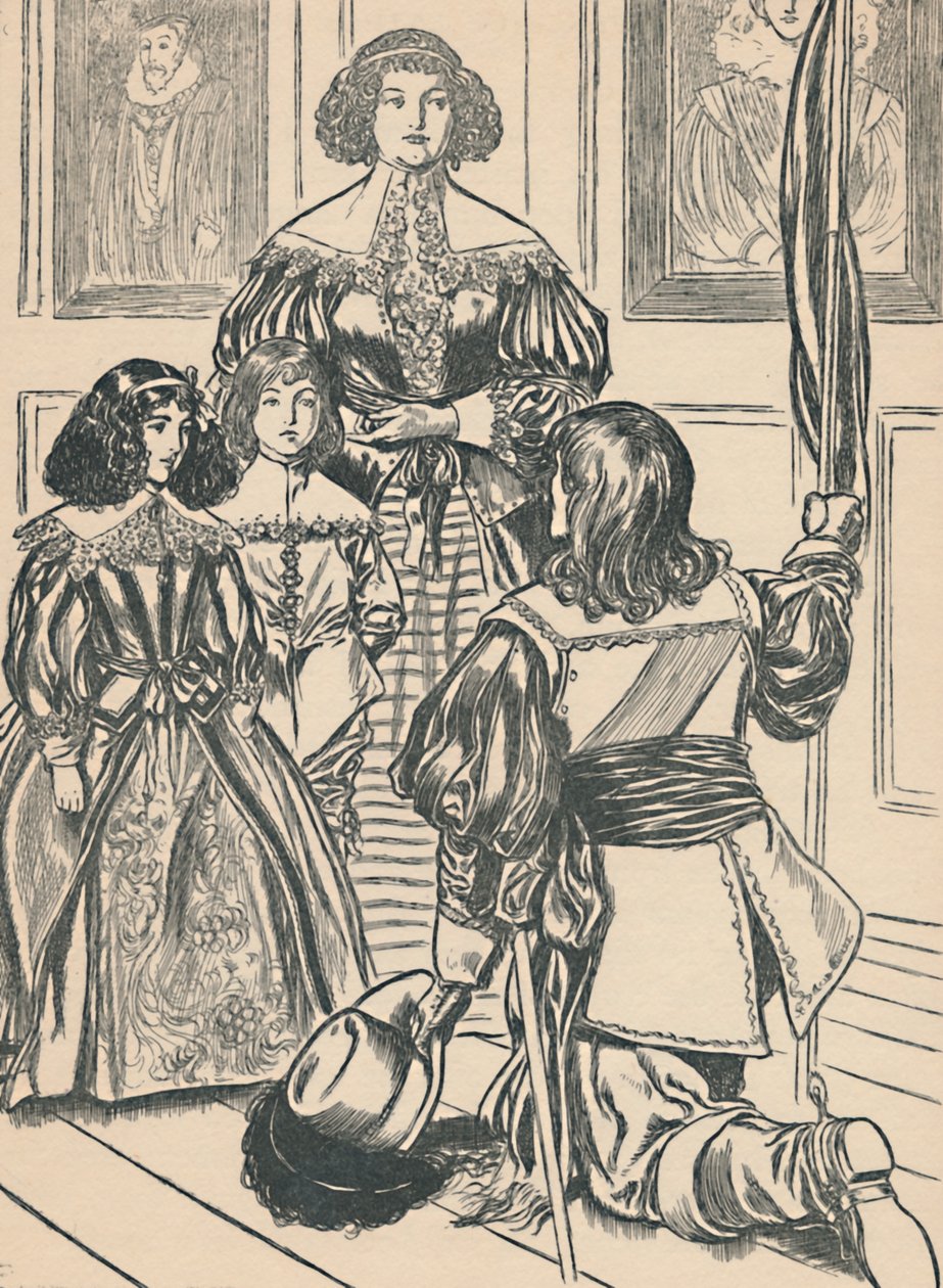 Grevinden modtager bannerne, c1907 af Unbekannt