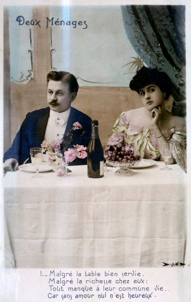 Parret, fransk postkort, c1900 af Unbekannt