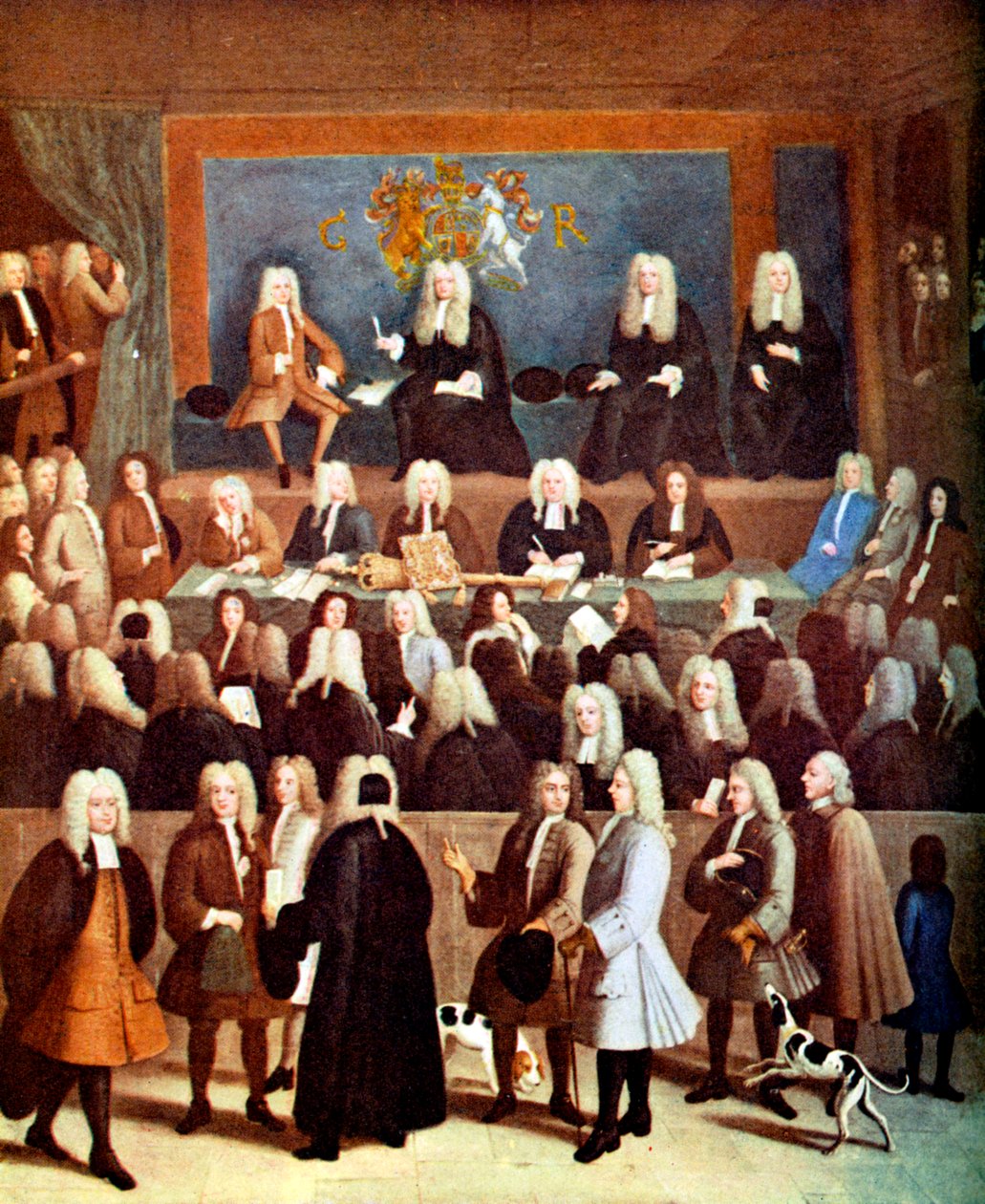 Chancery Court in the Reign of George I, 1700-tallet c1905 af Unbekannt
