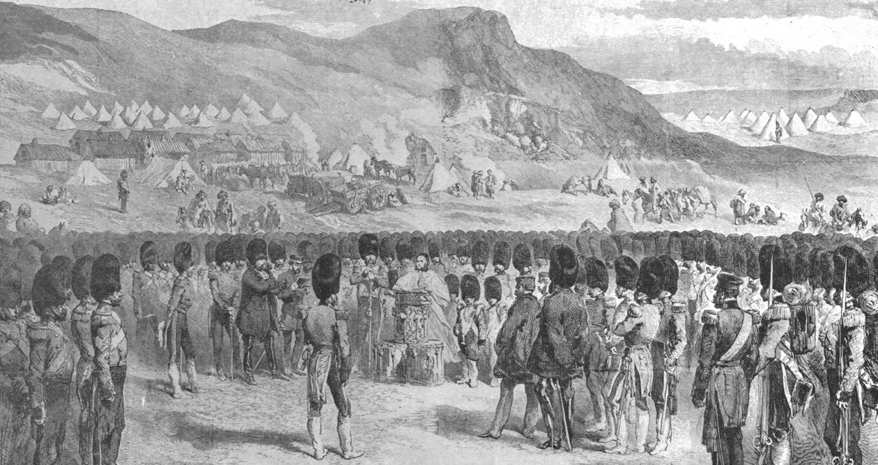 Krimkrigen, 1854-56: Gudstjeneste ... før slaget ved Balaclava, 1901. af Unbekannt