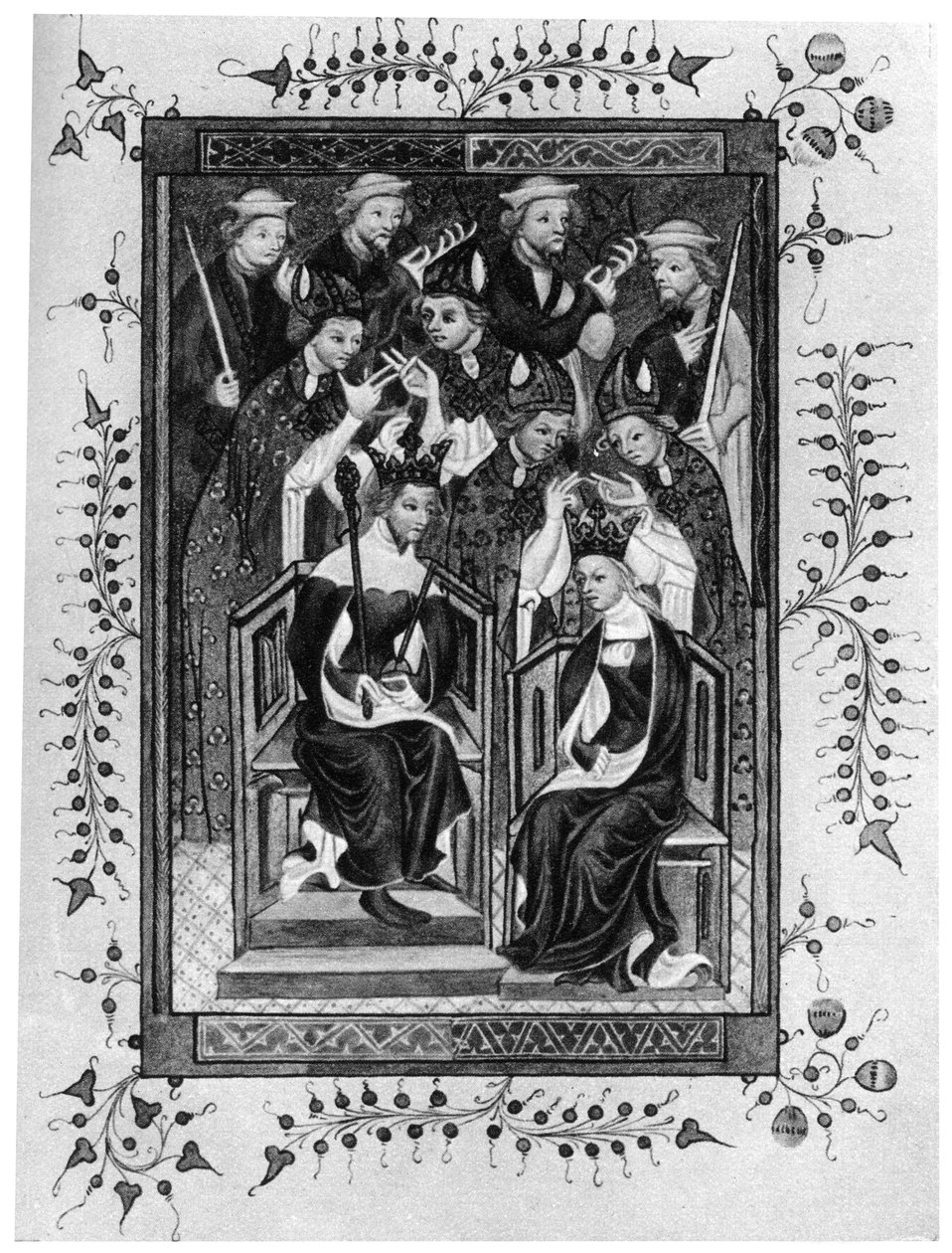 The Crowning of a King and Queen, slutningen af det 14. århundrede 1937 af Unbekannt