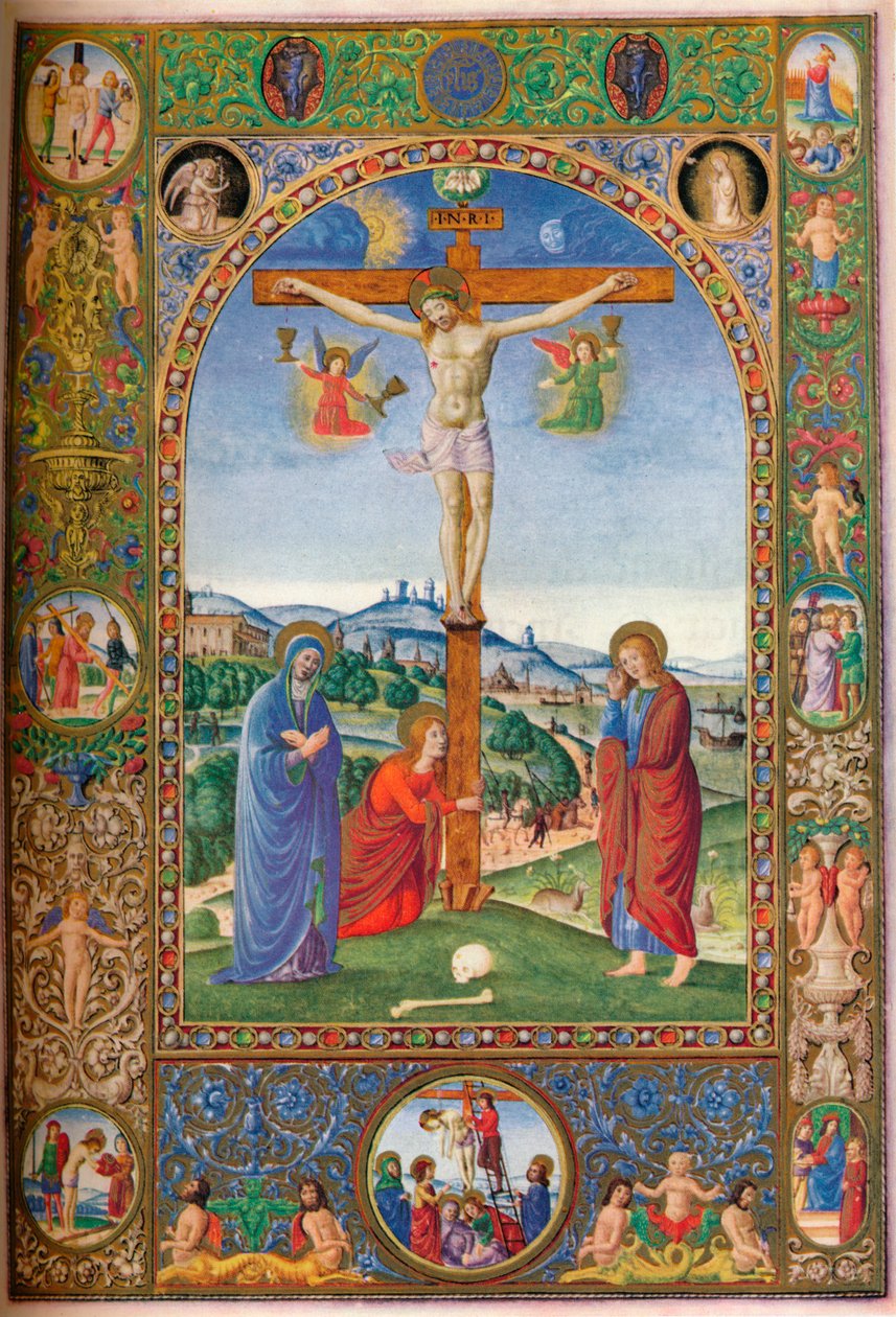 Korsfæstelsen: med Jomfru, Maria Magdalena og Johannes, c1500, 1937 af Unbekannt
