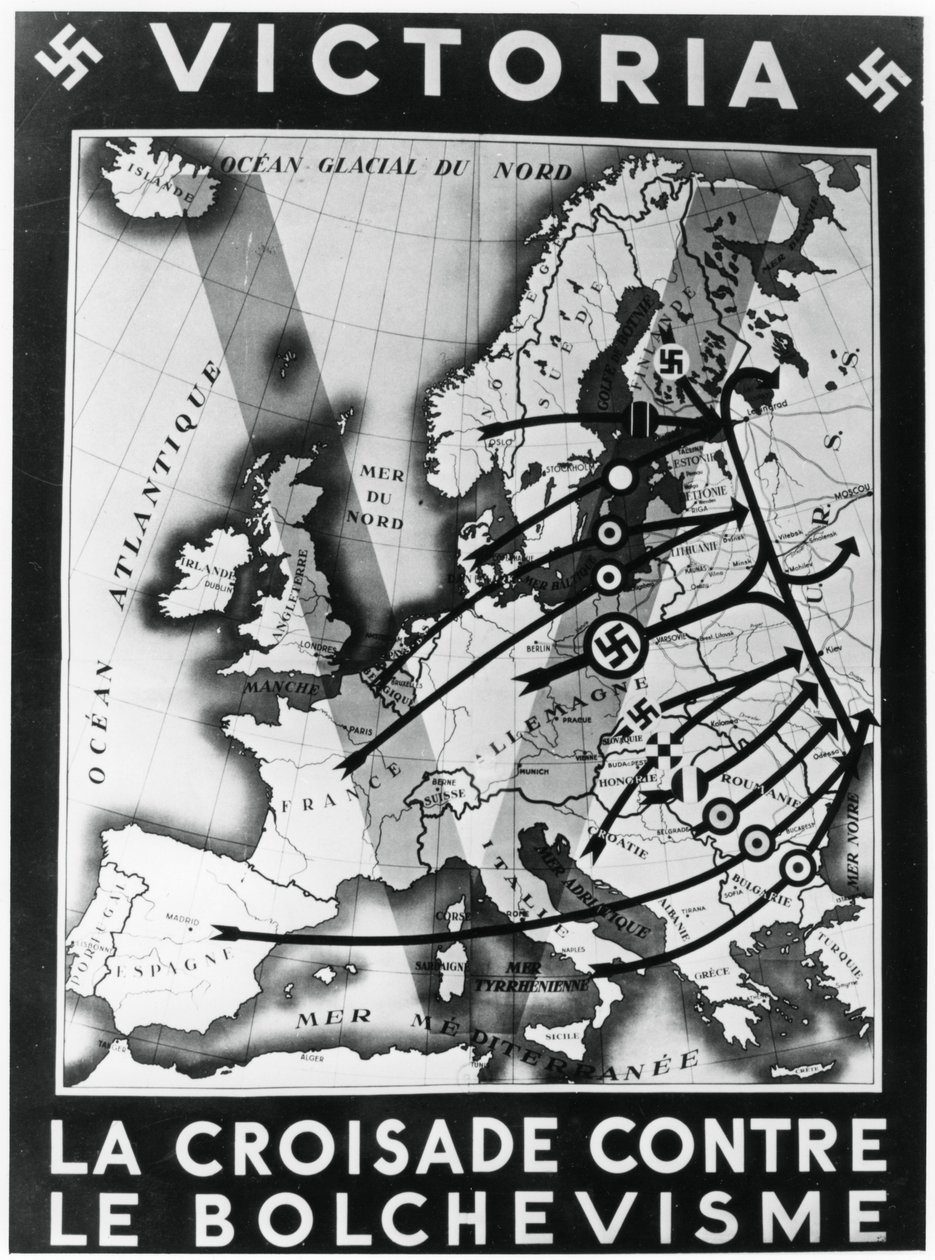 The Crusade against Bolshevism, Vichy fransk propagandaplakat, 1941 af Unbekannt