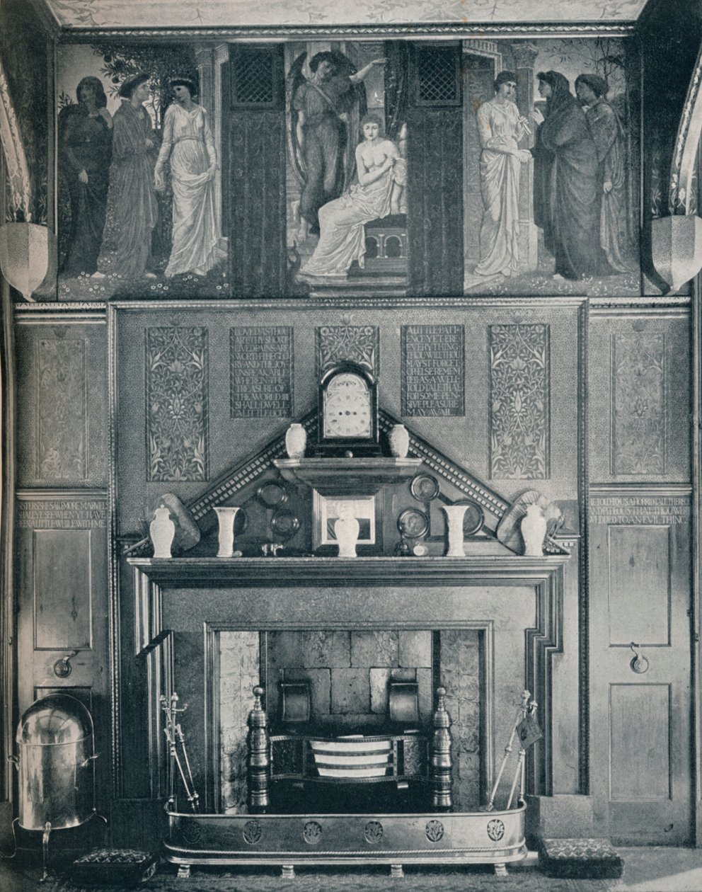Amor- og psyke-frisen ved No. I Palace Green North Wall, c1898 af Unbekannt