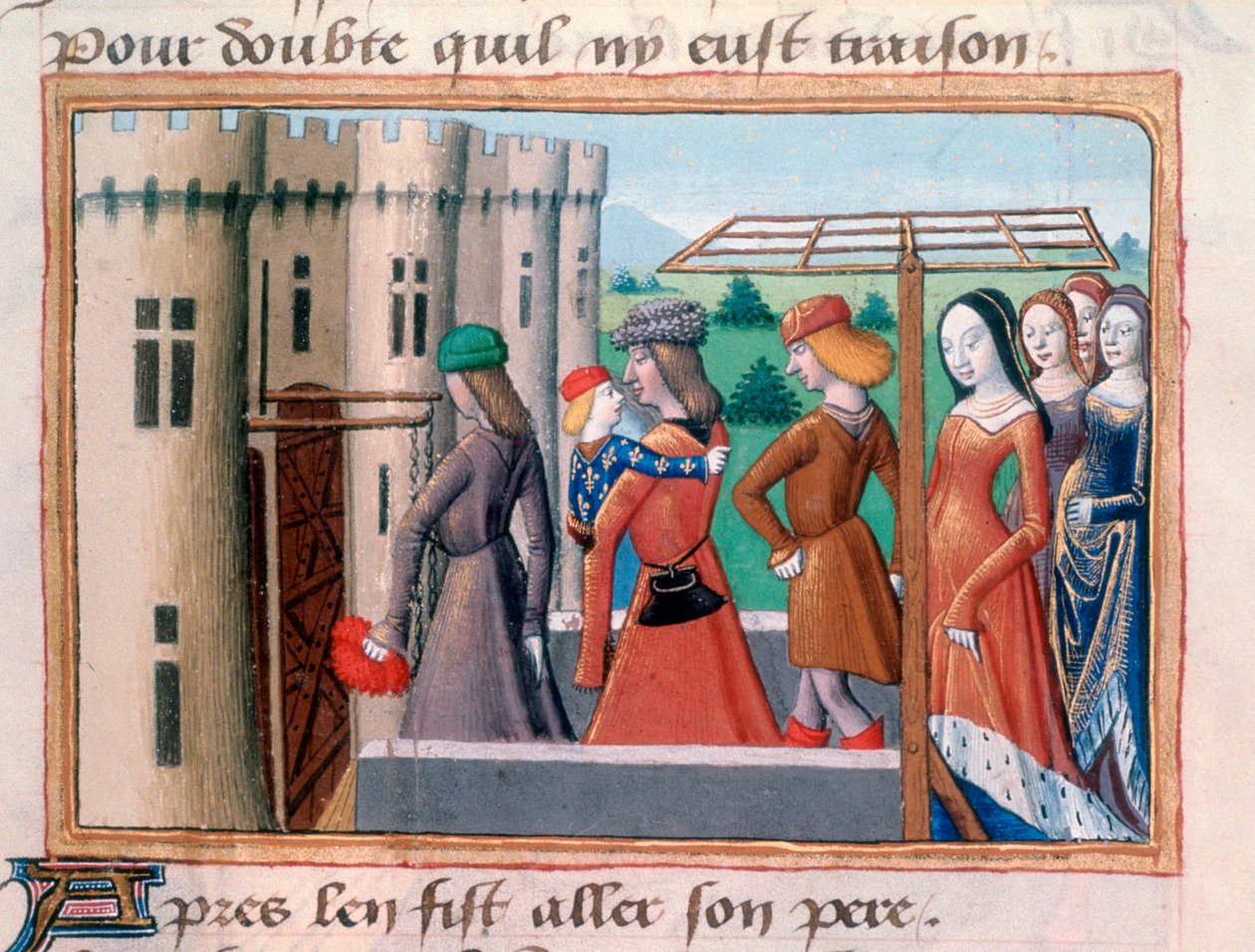 Dauphinen vender tilbage til Paris, juni 1418, 1484 af Unbekannt