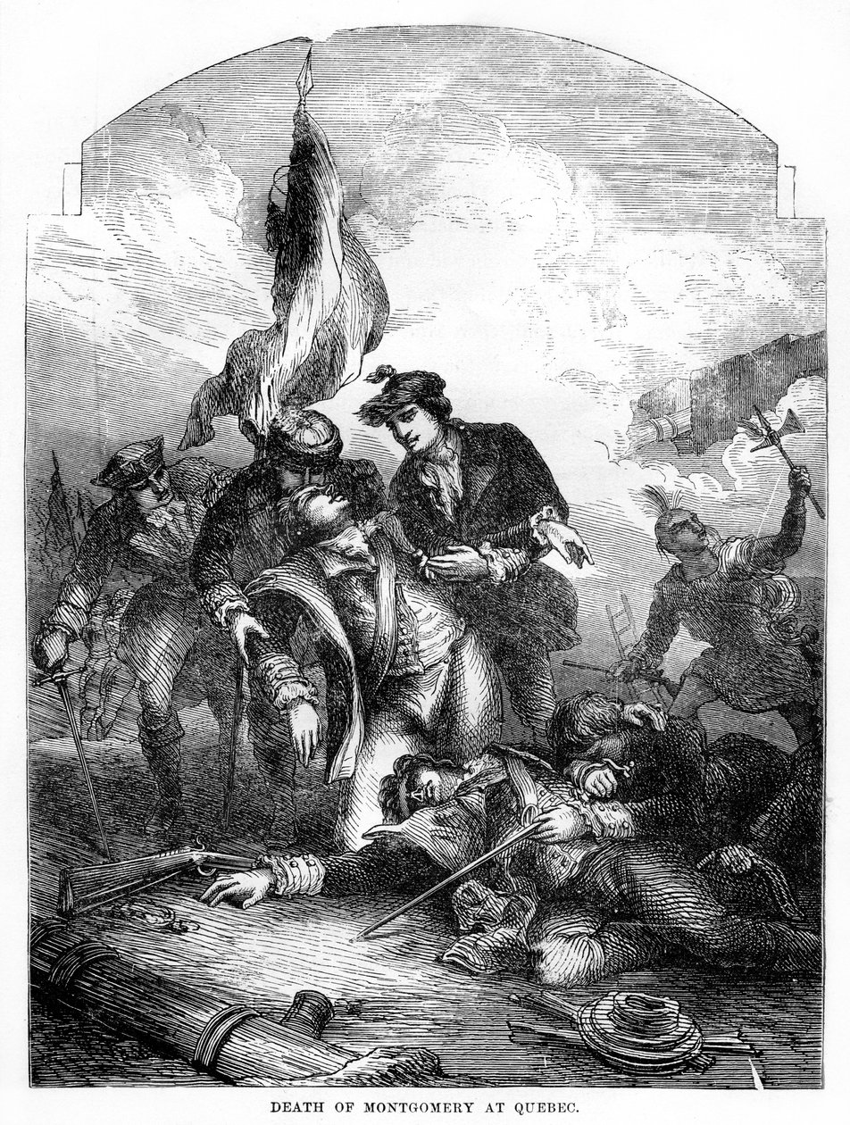 General Richard Montgomerys død i Quebec, 1775, 1872 af Unbekannt