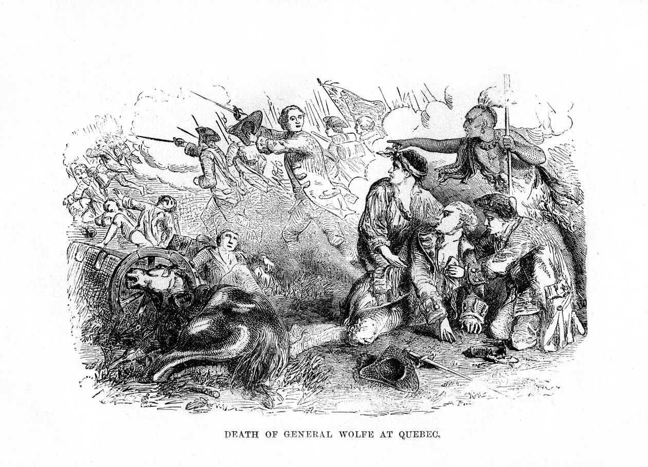 General Wolfes død i Quebec, 1759, 1872 af Unbekannt