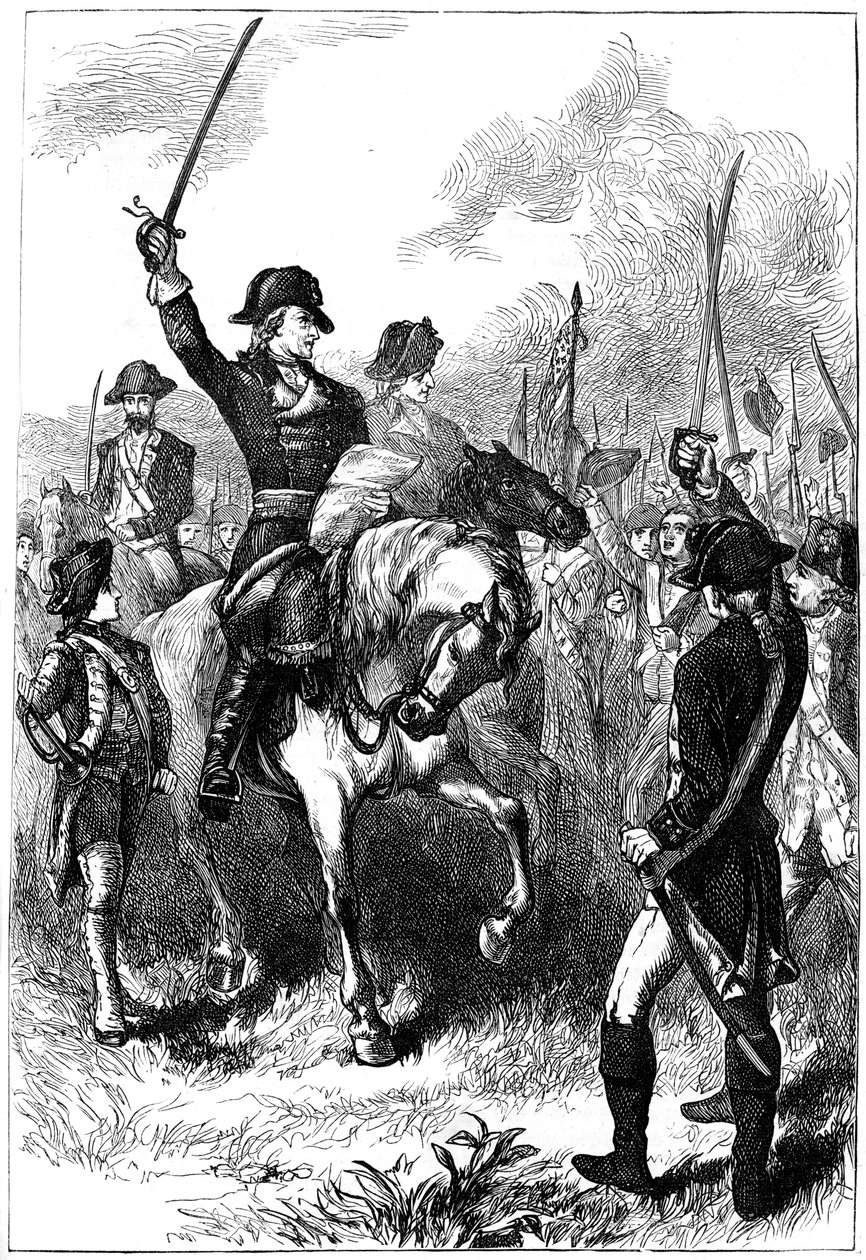 Uafhængighedserklæringen læst til den amerikanske hær, 1776 c1880 af Unbekannt