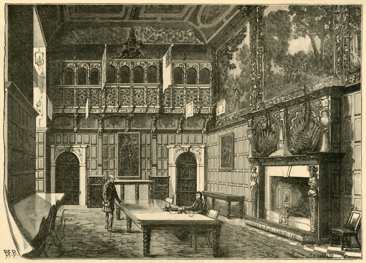 The Dining-Hall, Hatfield, 1898. af Unbekannt