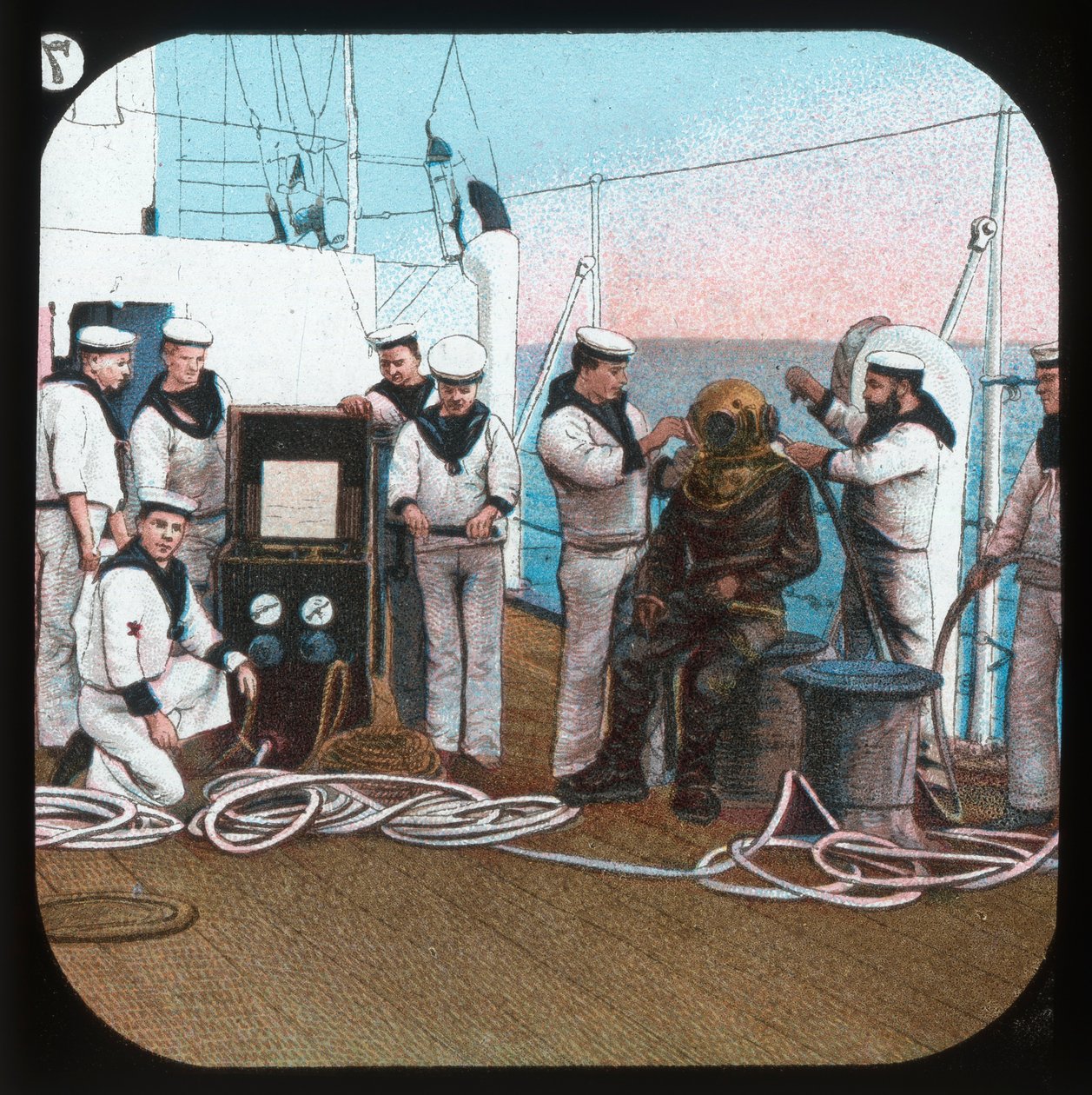 Dykkeren -- H.M.S. Blake, c1900. af Unbekannt